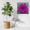 Mock up poster on table in room - 3D render, 3D illustration