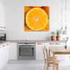 Mock up poster on table in room - 3D render, 3D illustration