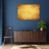 Mock up poster on table in room - 3D render, 3D illustration