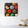 Mock up poster on table in room - 3D render, 3D illustration