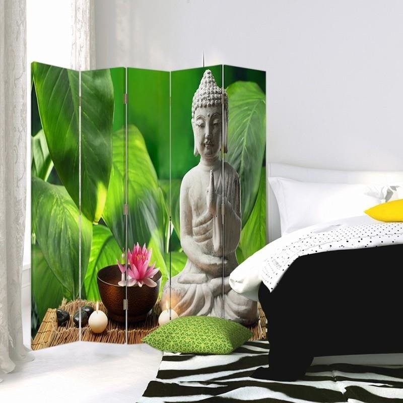Rozdeľovač izieb Obojstranný, Budha na pozadí listov - 180x170 – Obrázok 2