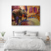 Mock up poster on table in room - 3D render, 3D illustration