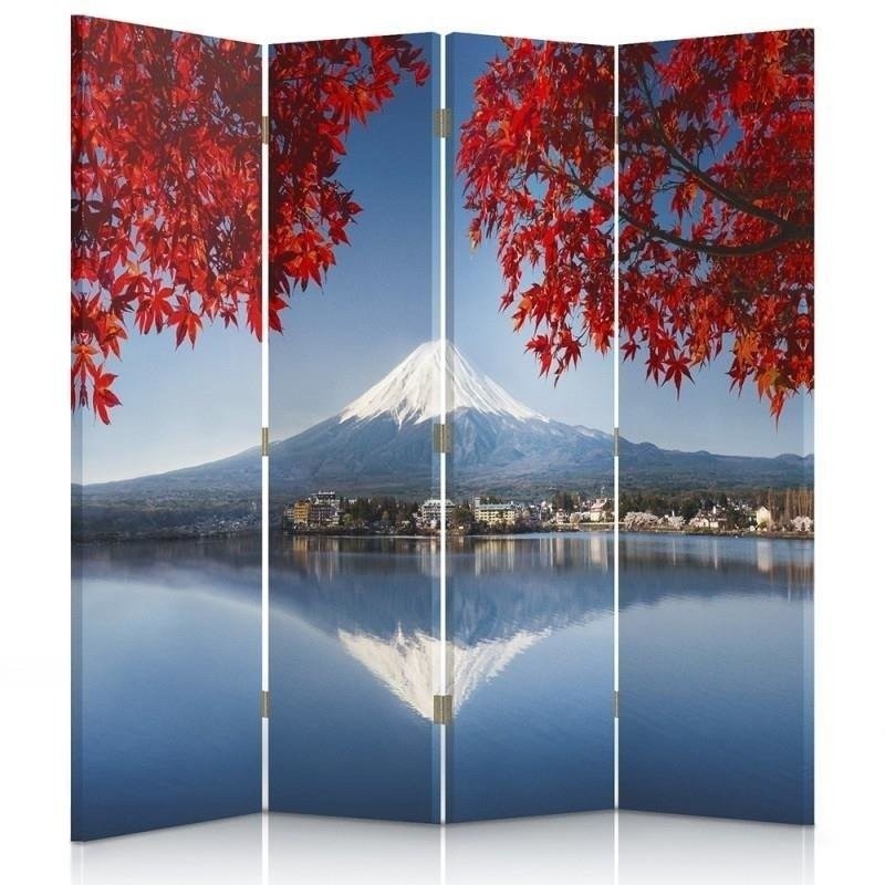 Rozdeľovač izieb Obojstranný, Fuji a červené listy - 145x170