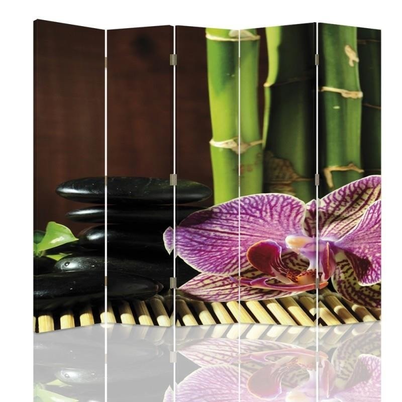 Delič izby Obojstranný, Zen s ružovou orchideou - 180x170