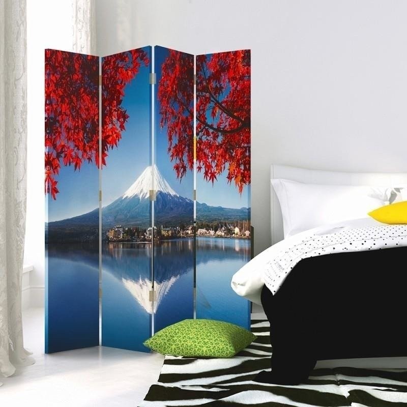 Rozdeľovač izieb Obojstranný, Fuji a červené listy - 145x170 – Obrázok 2
