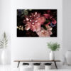 Mock up poster on table in room - 3D render, 3D illustration