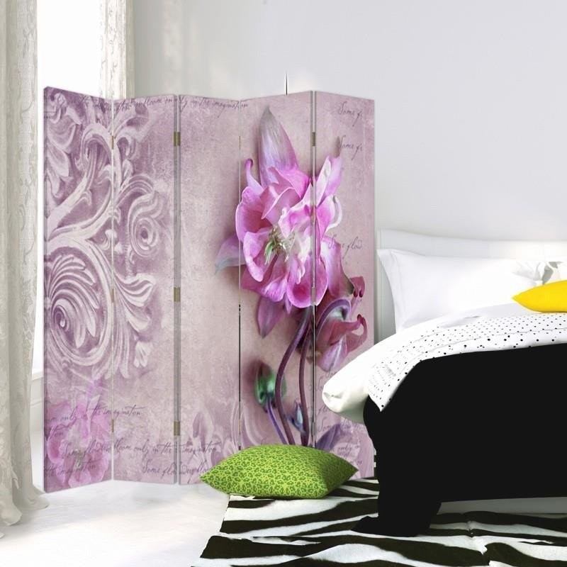 Prepážka na izbu obojstranná, Dekorácia orchidea - 180x170 – Obrázok 2