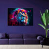 Mock up poster on table in room - 3D render, 3D illustration