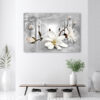 Mock up poster on table in room - 3D render, 3D illustration