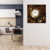 Mock up poster on table in room - 3D render, 3D illustration