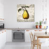Mock up poster on table in room - 3D render, 3D illustration