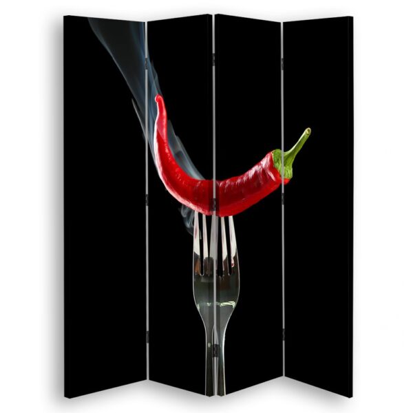 Rozdeľovač izieb Obojstranný, Chilli papričky na vidličku - 145x170