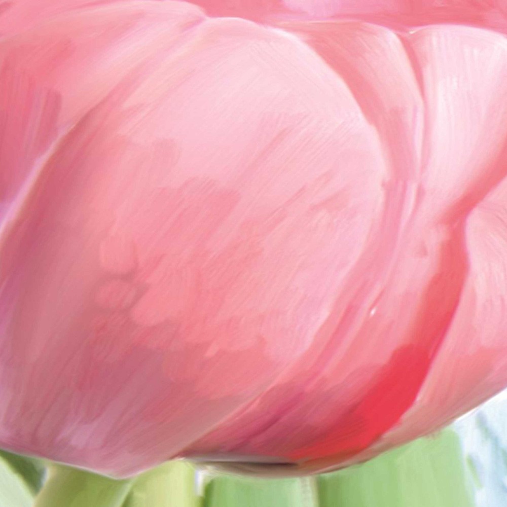Oddeľovač izieb Obojstranný, Veľký ružový tulipán - 180x170 – Obrázok 3