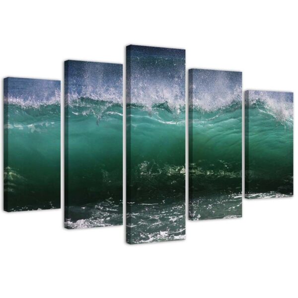 Päťdielny obraz na plátne, Agitated Waves