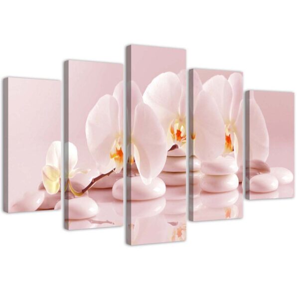 Päťdielna tlač na plátne, Orchidea na kameňoch
