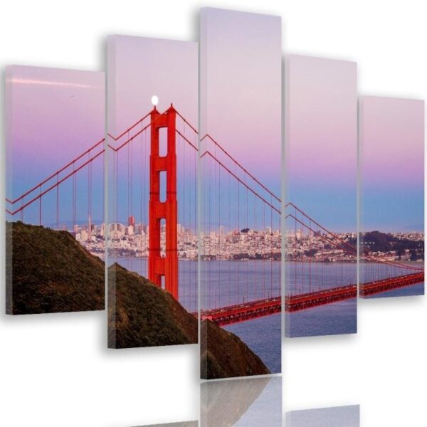 Päťdielny obraz na plátne, Golden Gate Bridge 3