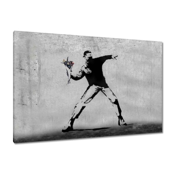 Obraz Banksy hádzač kvetov